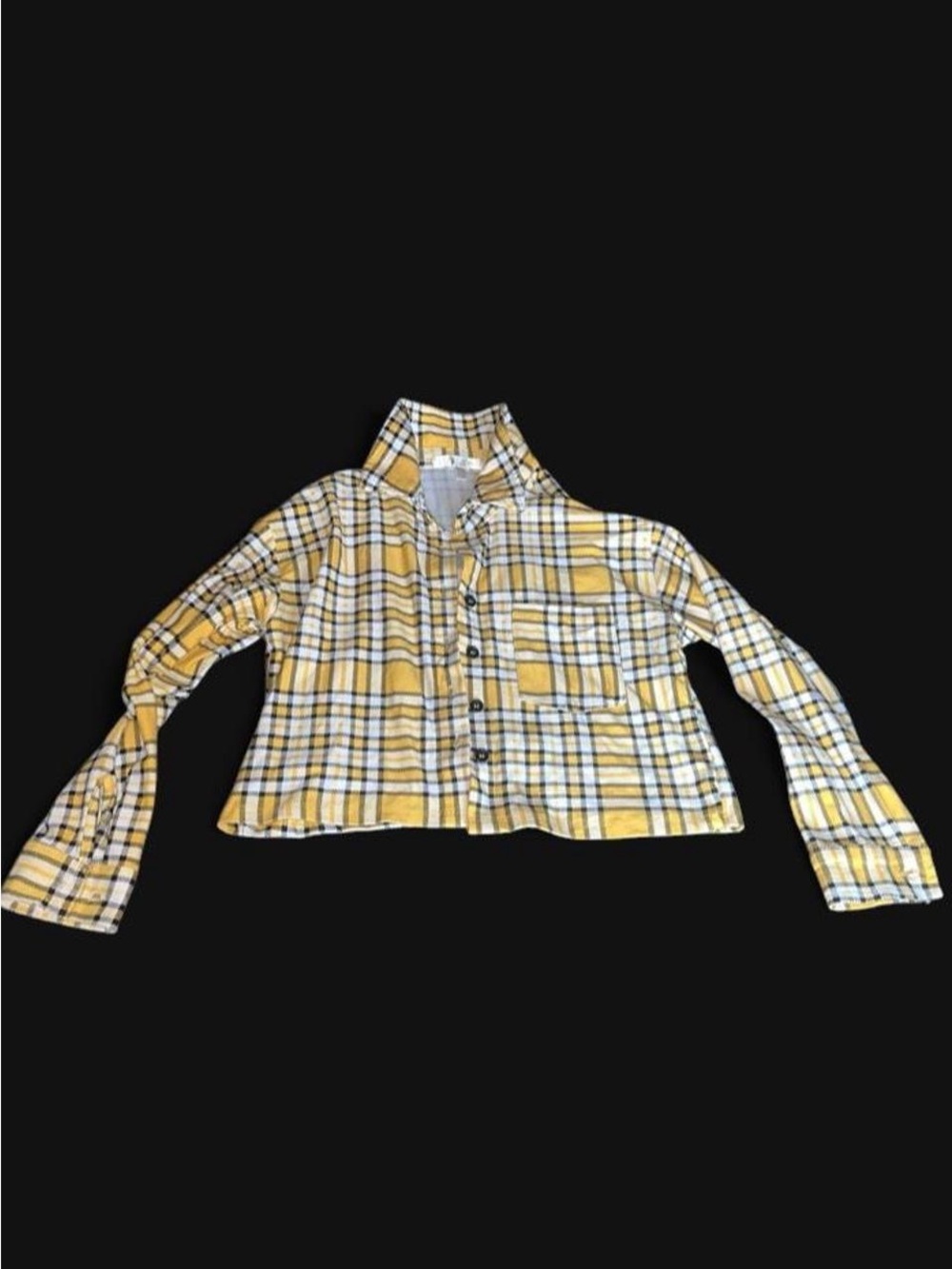 Stella Yellow Plaid Button-Down Shirt for Kids
